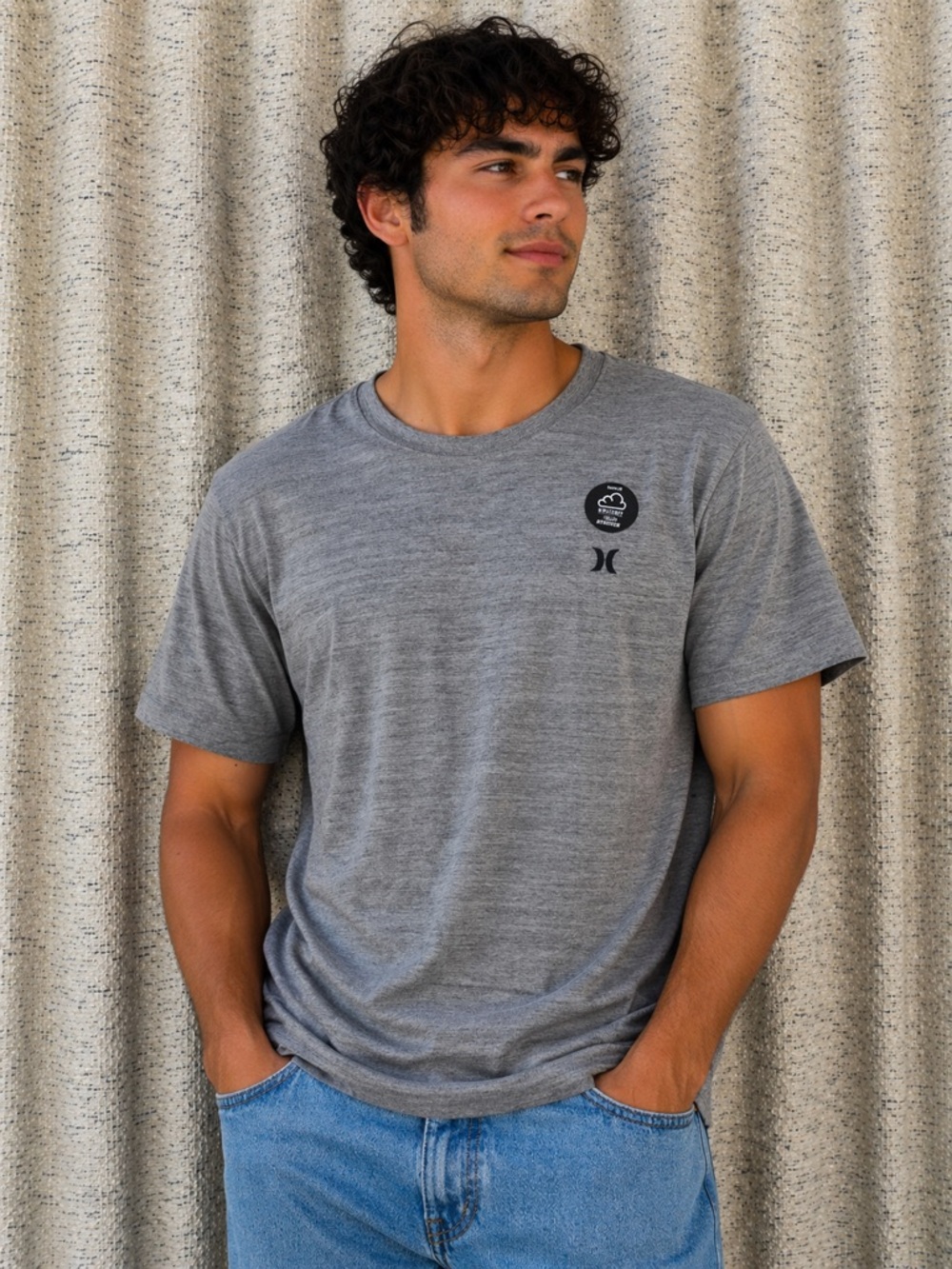 Hurley Men's Heather Gray Short Sleeve Crew Tee NWT